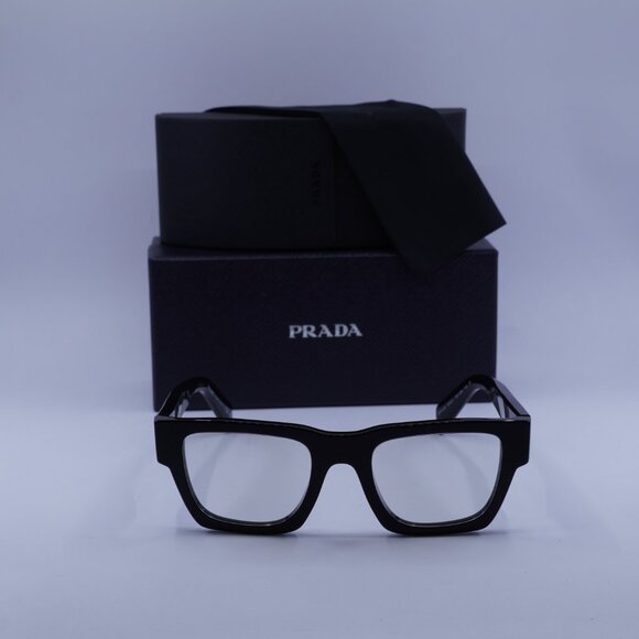 Prada PRA06S 16K08N Square Sunglasses – Black\\Clear Blue Light Filter main image 4
